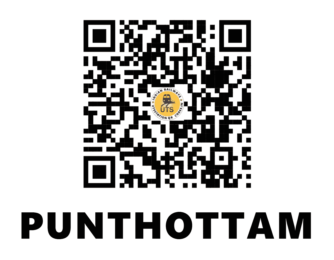 UTS QR Code for PUNTHOTTAM - POM - SR (TAMIL NADU)